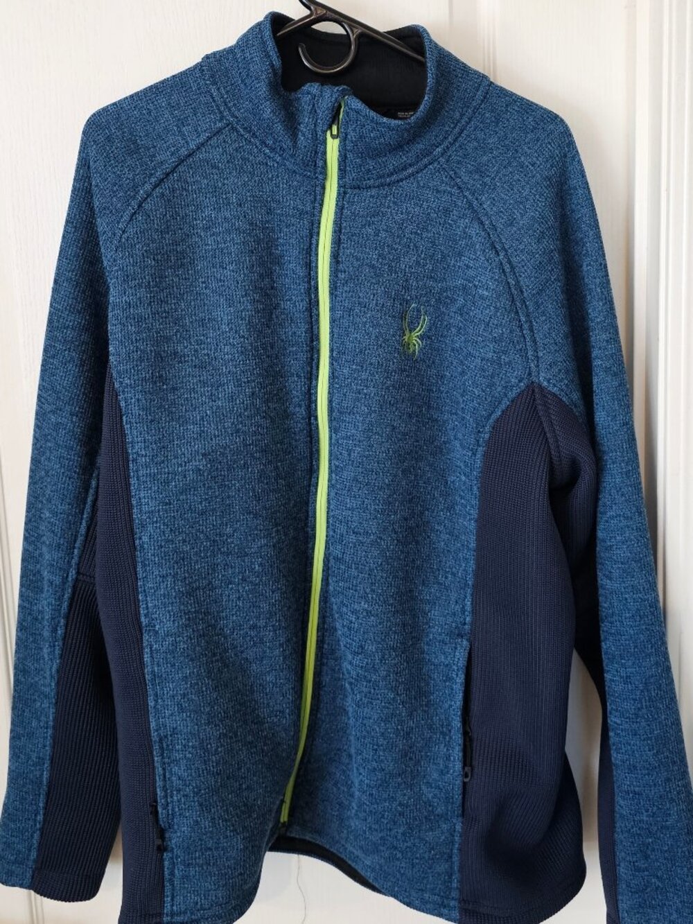 Spyder Men's Blue Performance Fleece Ski Jacket Midweight/Midlayer | Size: XL